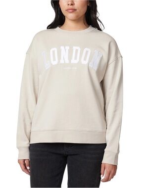 New Scotch & Soda Women's French Terry “City” Crewneck - Beige